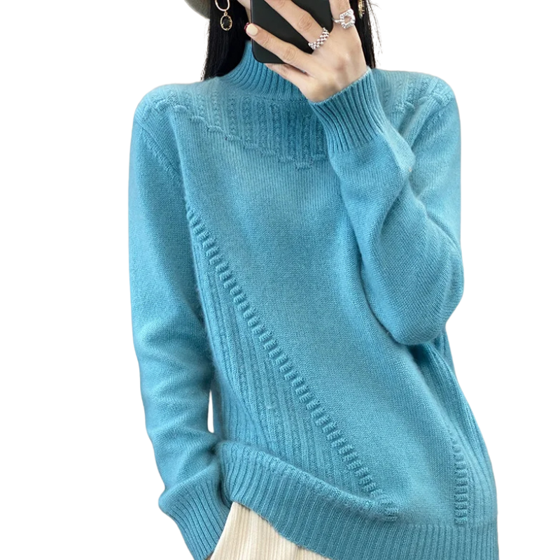 Loose Half Collar Pullover Sweater