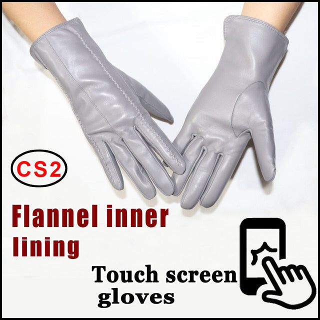 Schaffellhandschuhe Winter Wärme Plus Samt Kurz Thi