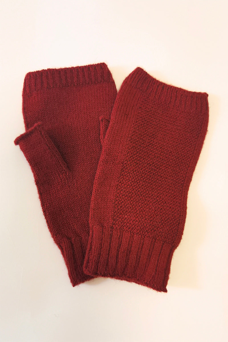Guantes de medio dedo de lana y cachemira para hombre y mujer