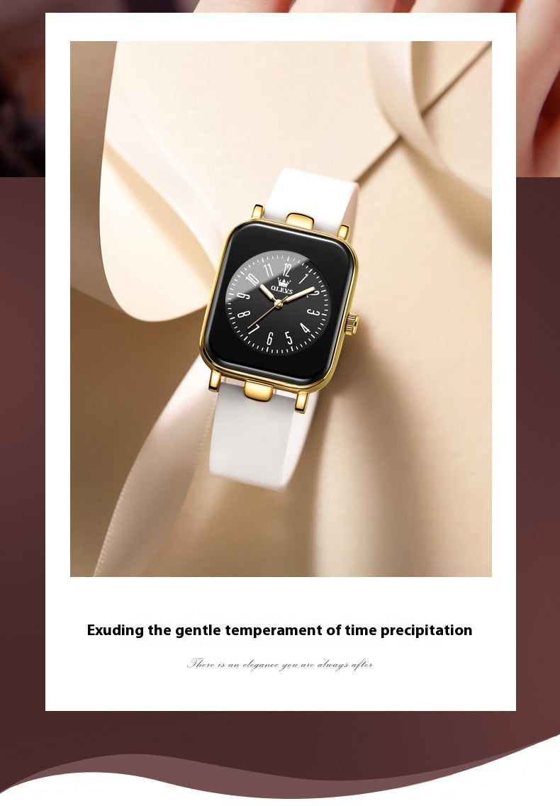 Simple Silicone Band Quartz Watch For Women