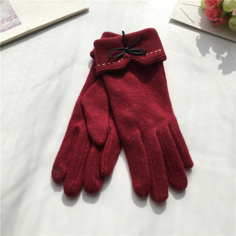 Guantes de lana y cachemir para pantalla táctil para conducir