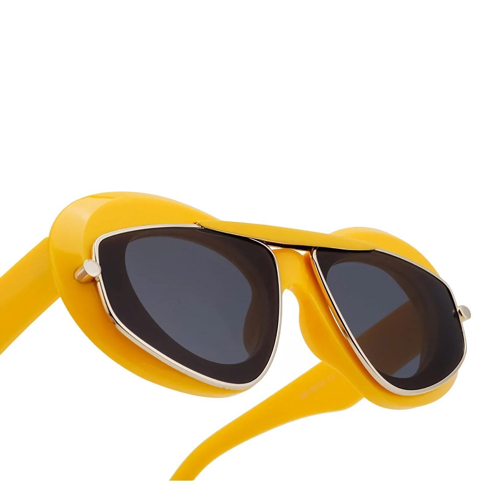 Gafas de sol geométricas de doble montura