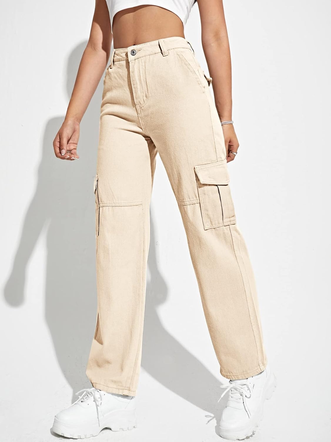 Casual Flap Pocket Denim Pant