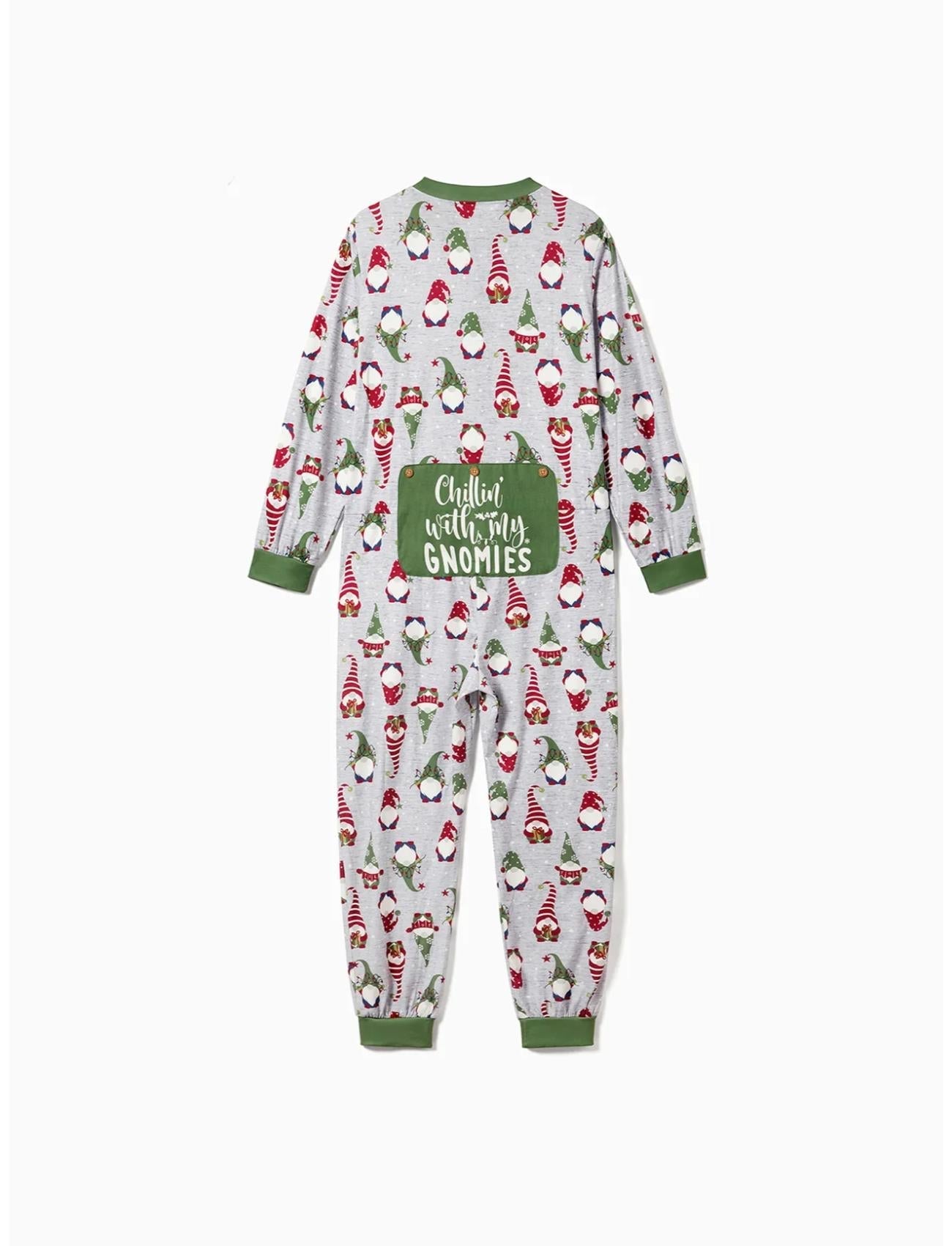 Conjunto de pijama familiar a juego con estampado de gnomos