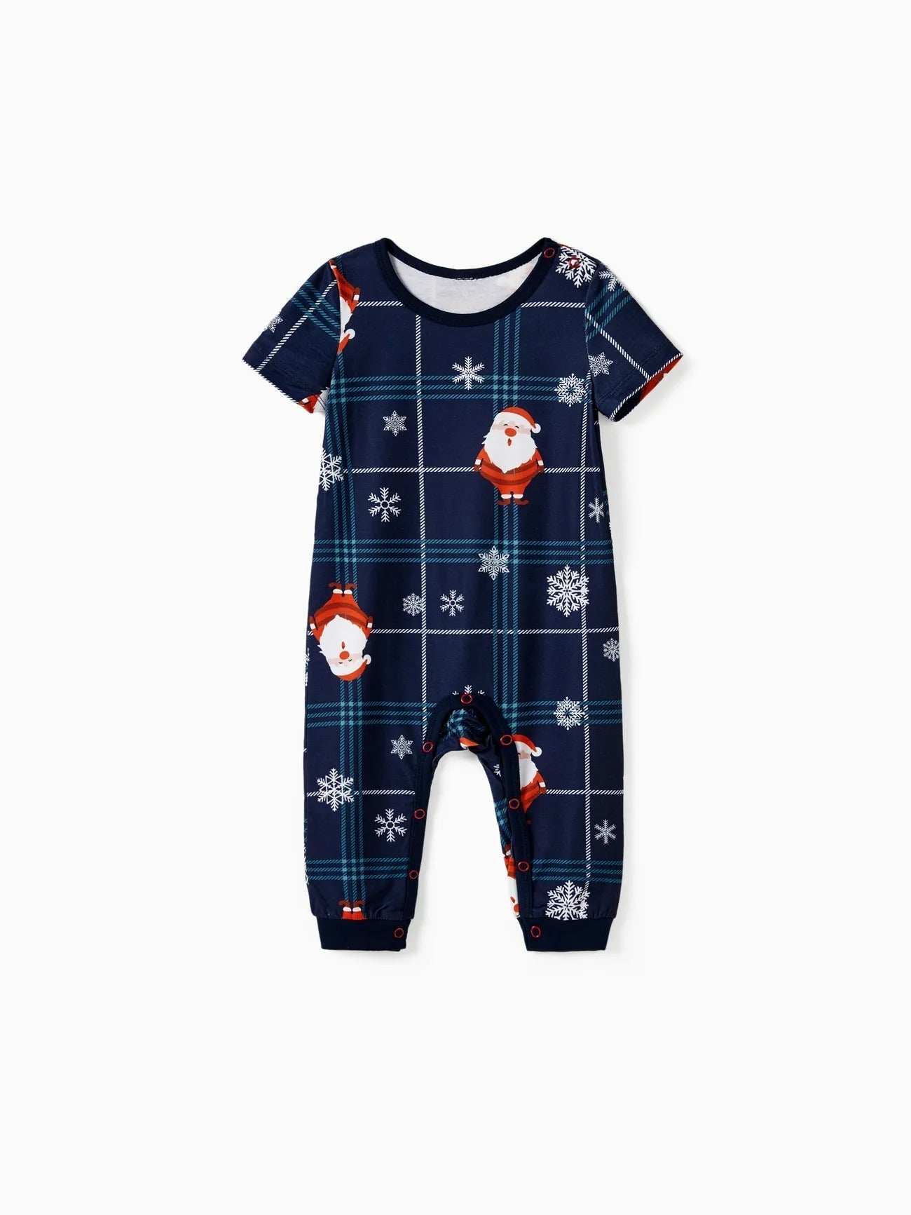 Weihnachts-Familienpyjama-Set mit Weihnachtsmann-Print