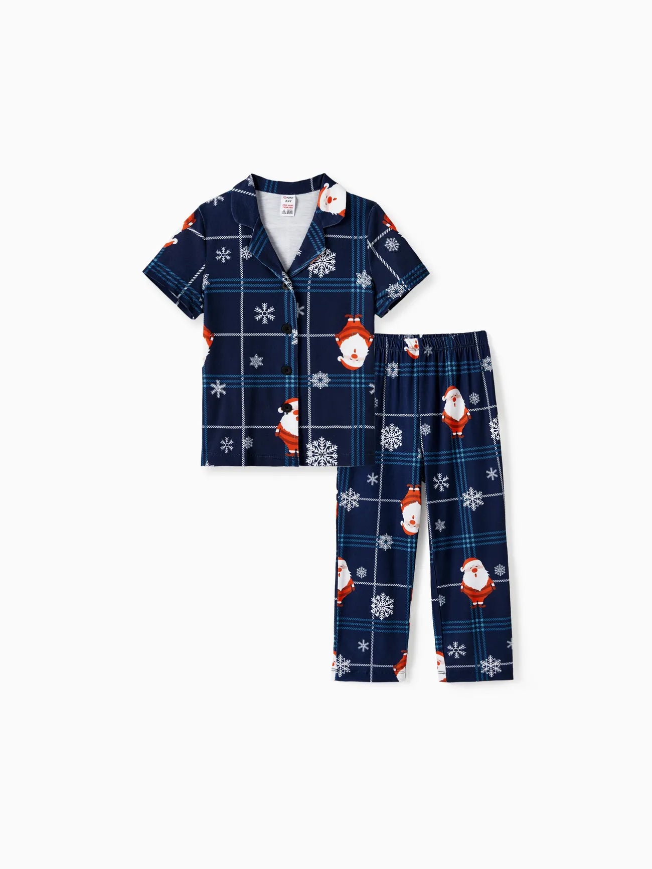 Weihnachts-Familienpyjama-Set mit Weihnachtsmann-Print