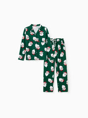 Festliches Weihnachtsmann-Familienpyjama-Set