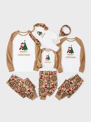 Conjunto de pijama familiar a juego de Feliz Navidad y Papá Noel