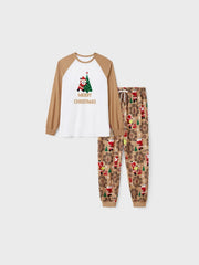Conjunto de pijama familiar a juego de Feliz Navidad y Papá Noel