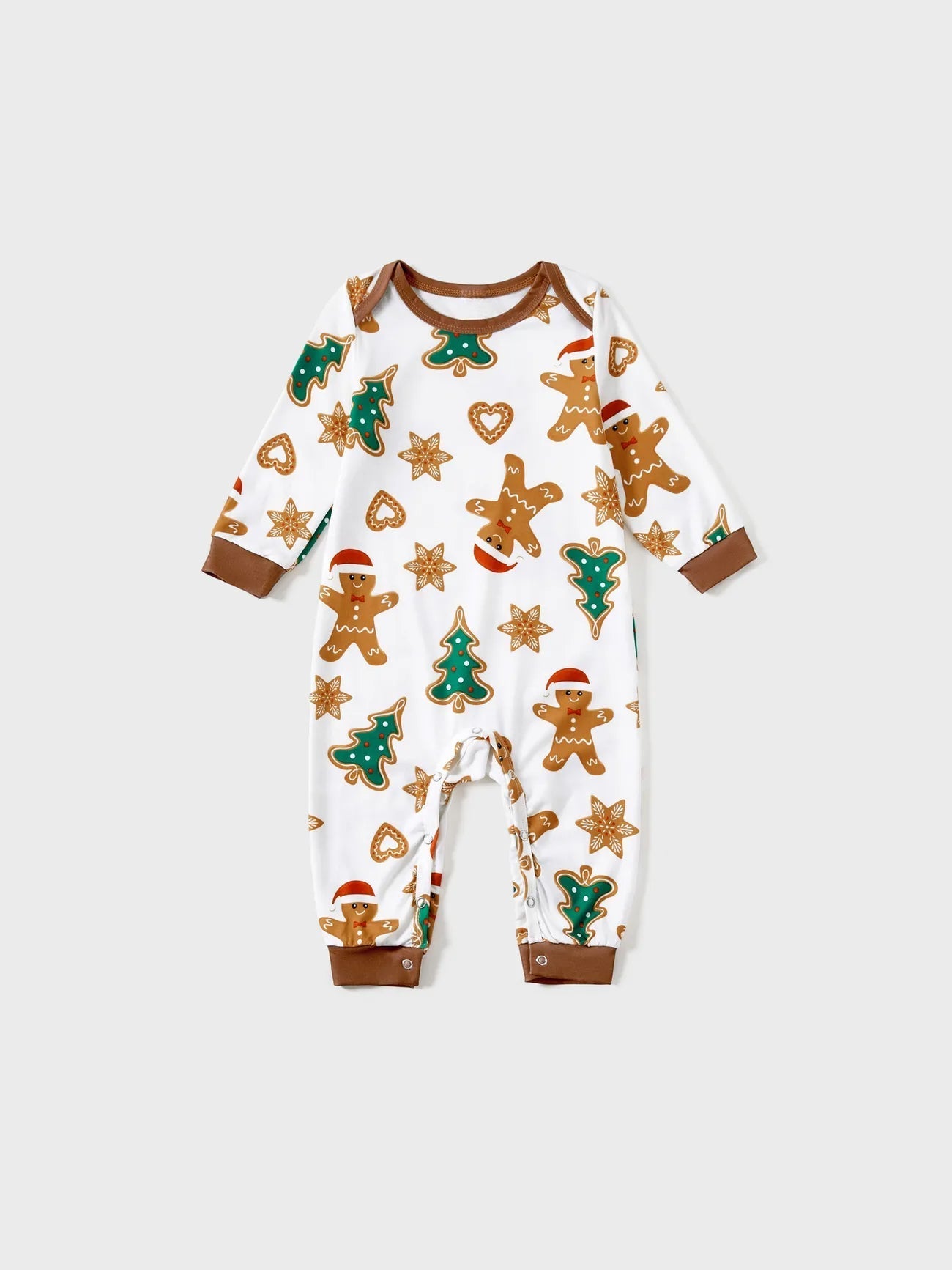 Gingerbread Printed Family Matching Pajama Set