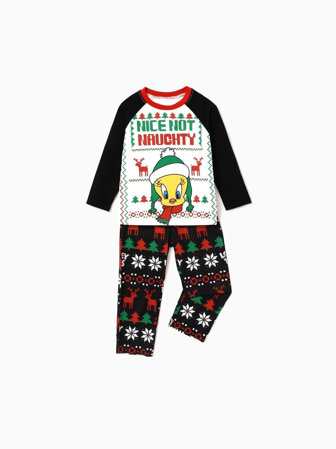 Conjunto de pijama familiar navideño de Looney Tunes