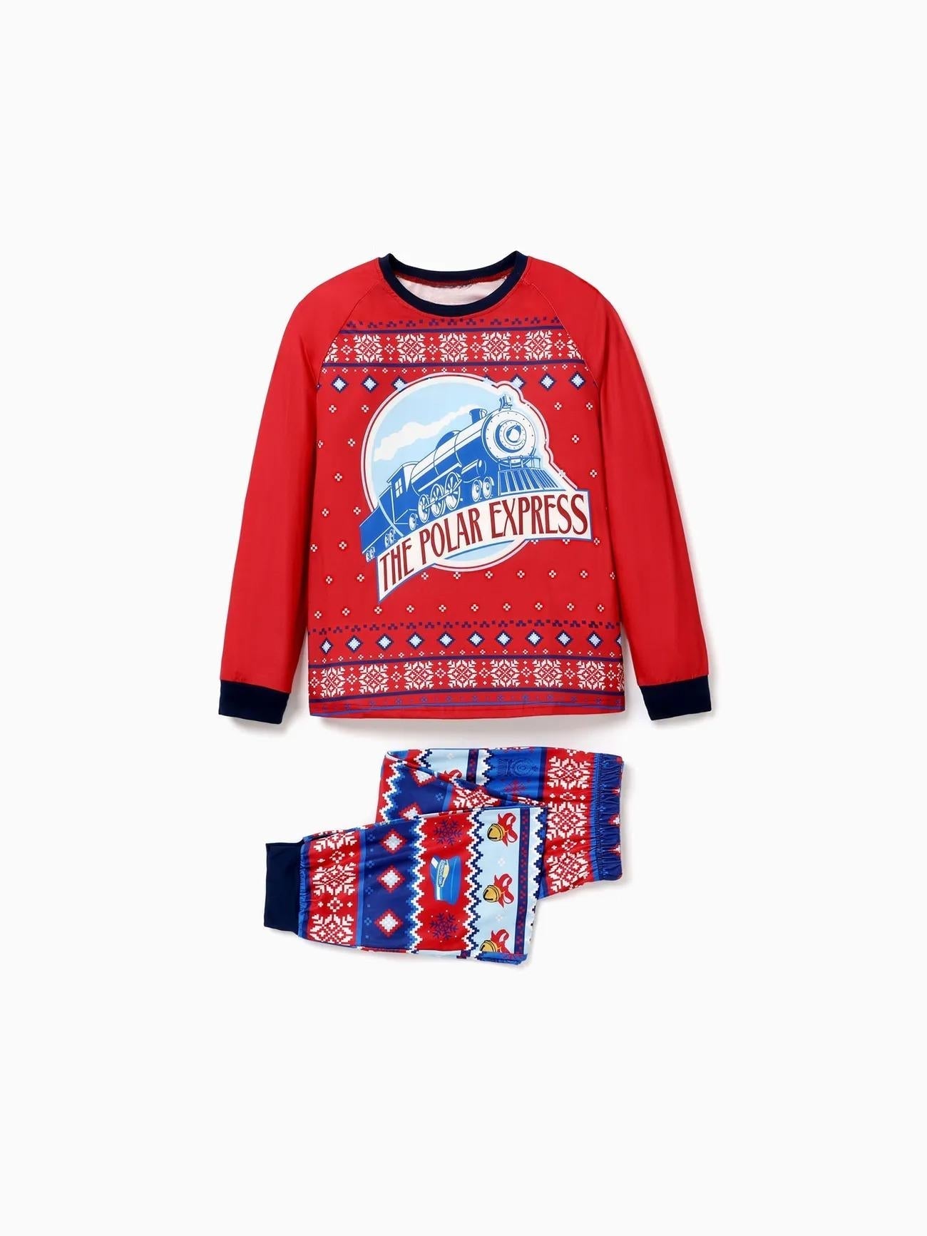 Conjunto de pijama familiar navideño a juego de El Expreso Polar 