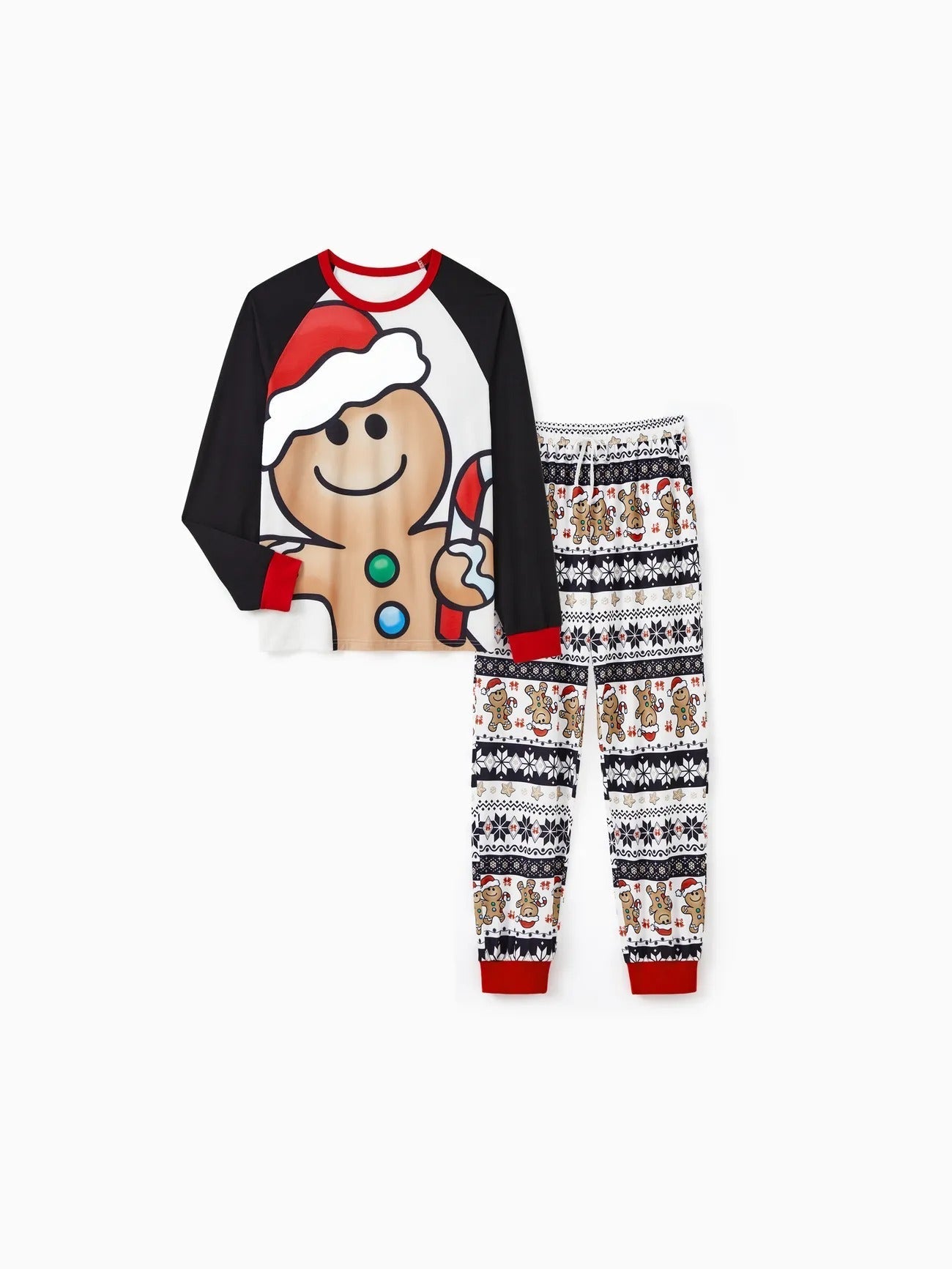 Family Matching Gingerbread Santa Pajama Set