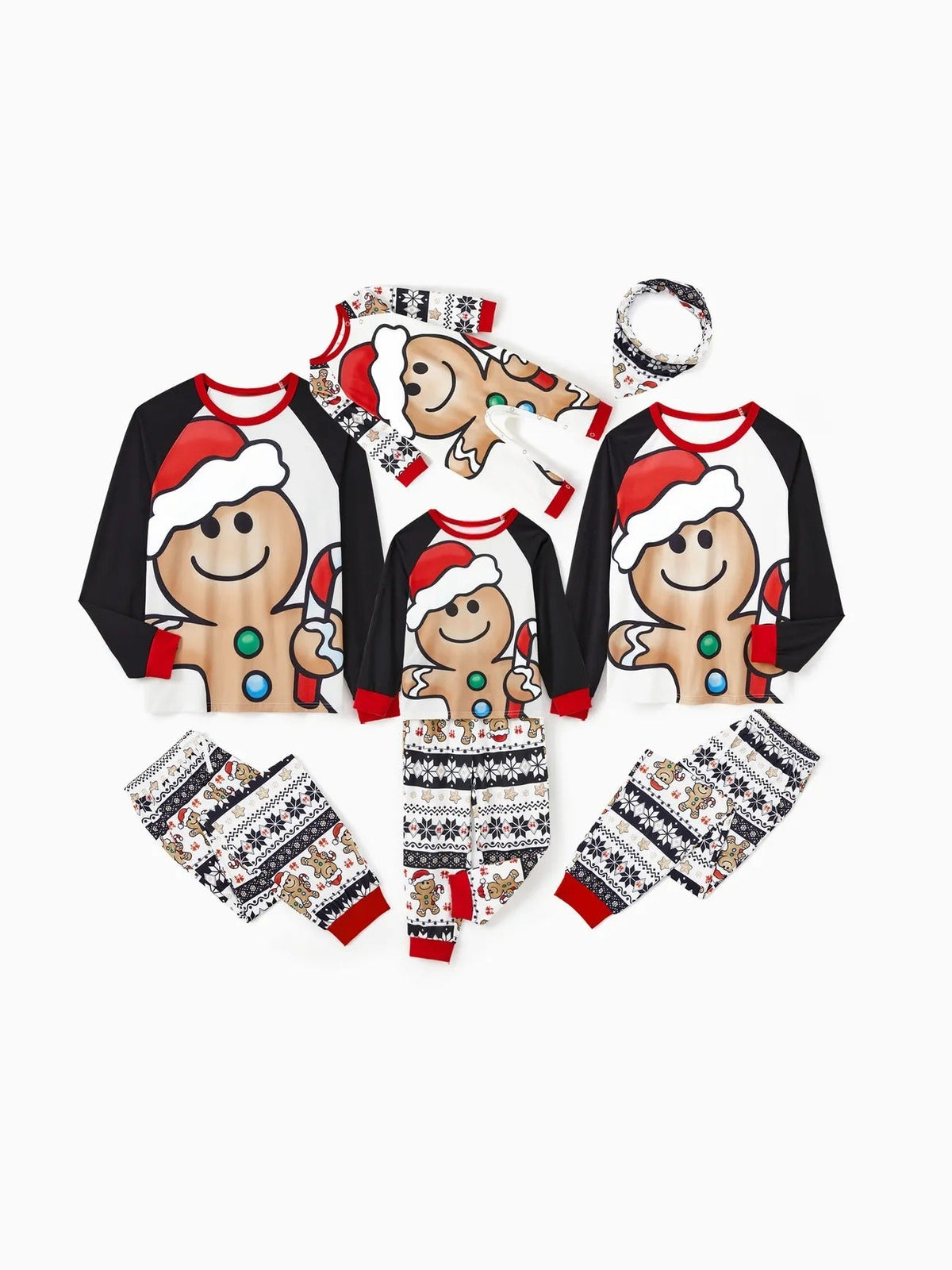 Conjunto de pijama familiar de Papá Noel de jengibre