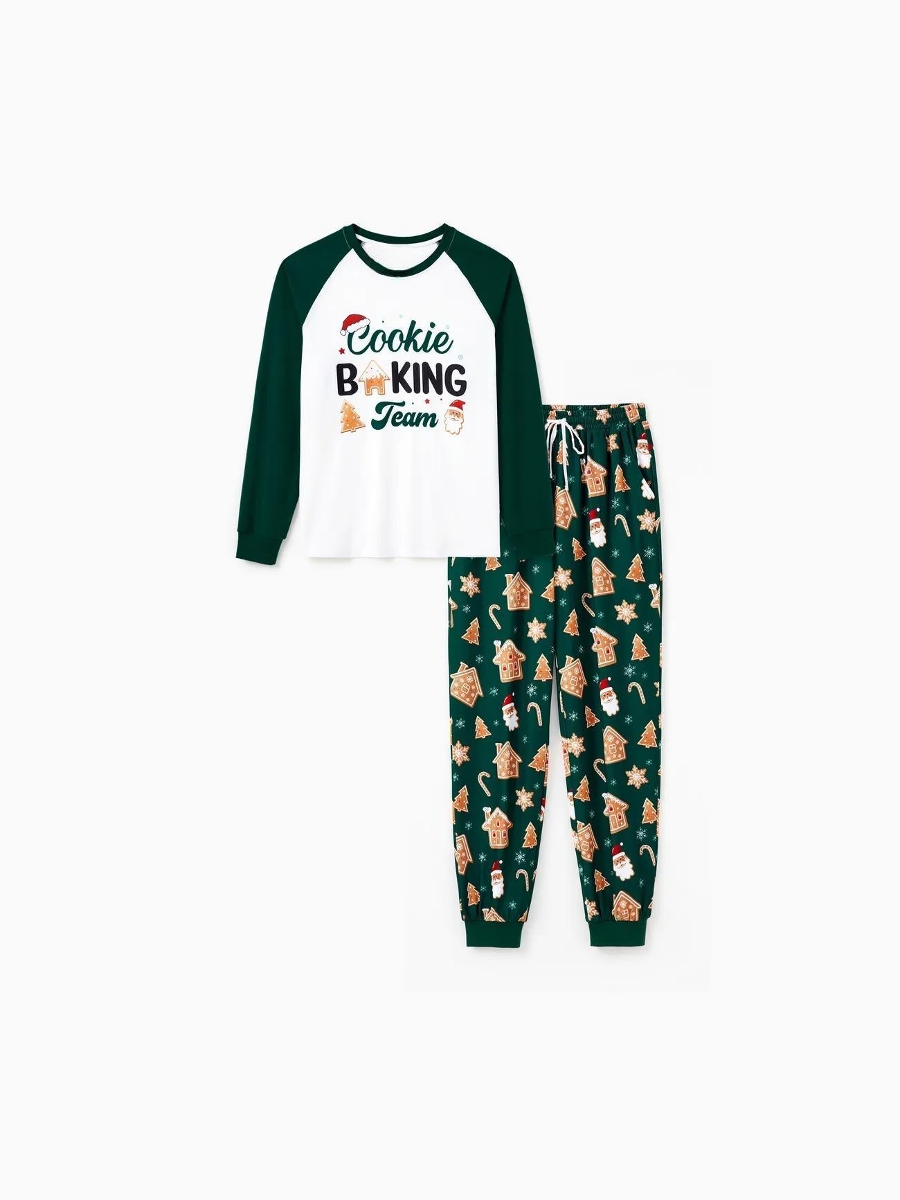 Conjunto de pijama familiar a juego con mangas raglán de casa de jengibre