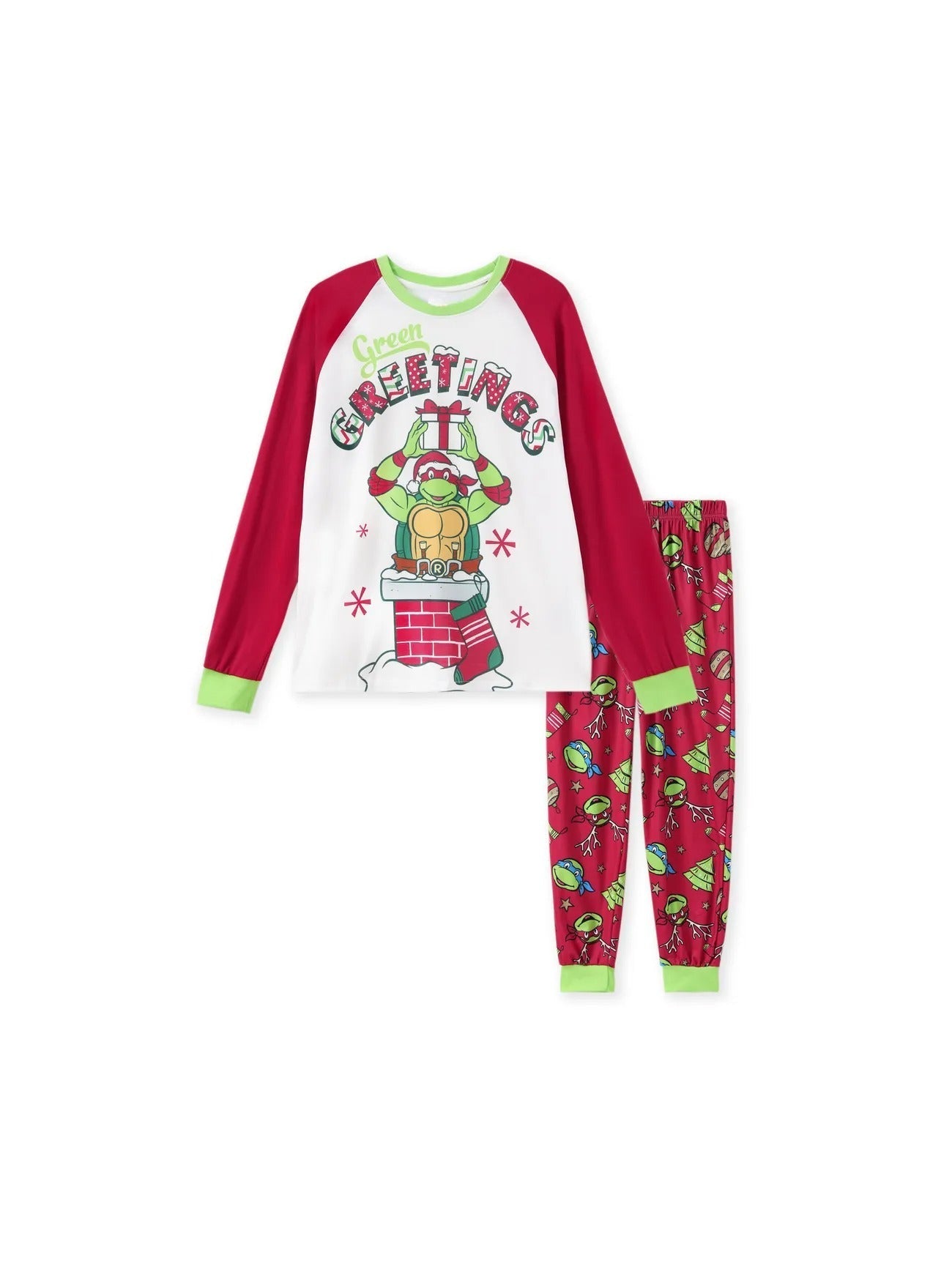 Passendes Pyjama-Set für die ganze Familie mit „Greetings“-Print