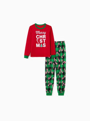 Pijama familiar navideño con estampado de bastón de caramelo que brilla en la oscuridad 