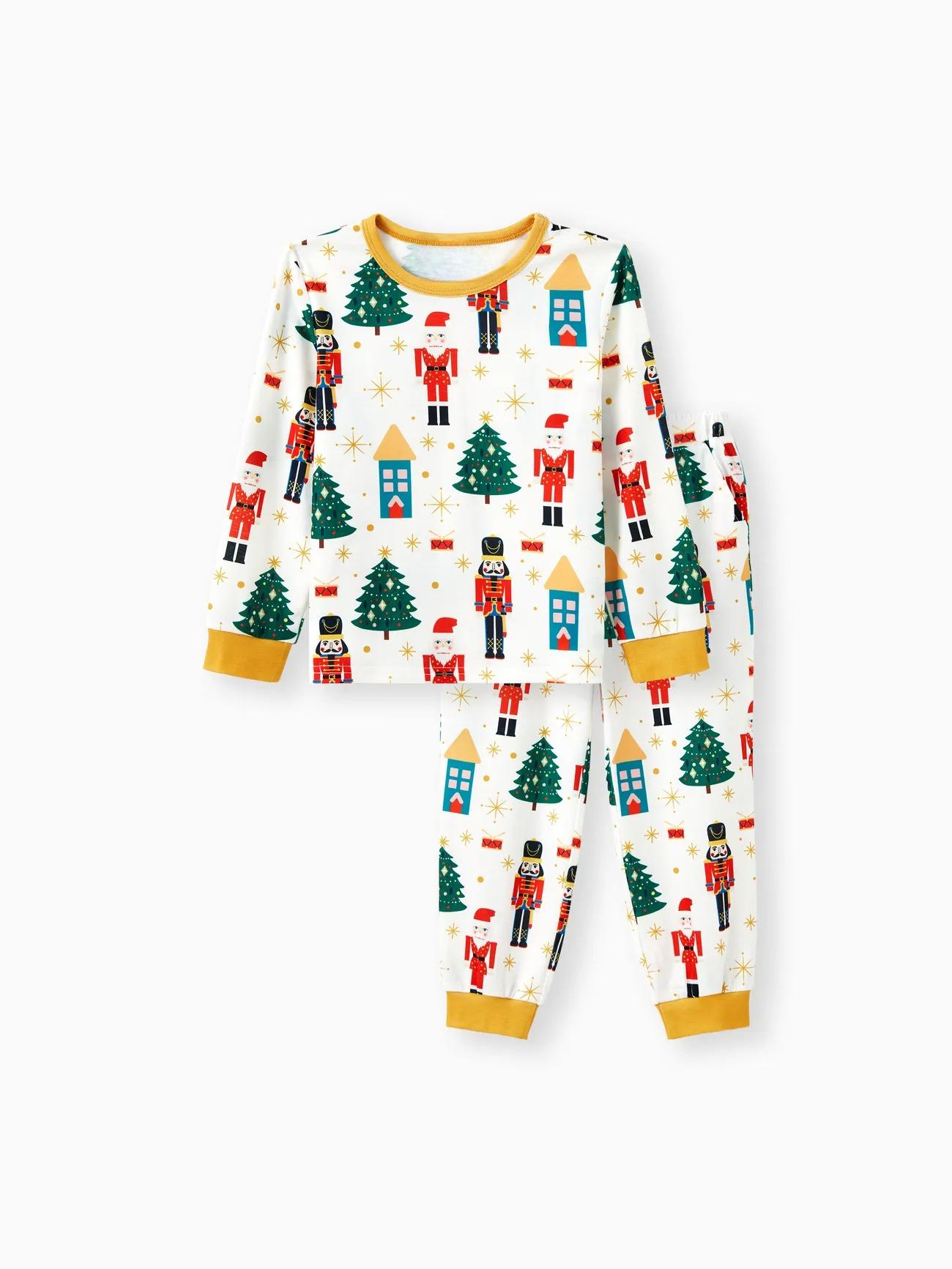 Conjunto de pijama familiar navideño con estampado de Cascanueces 