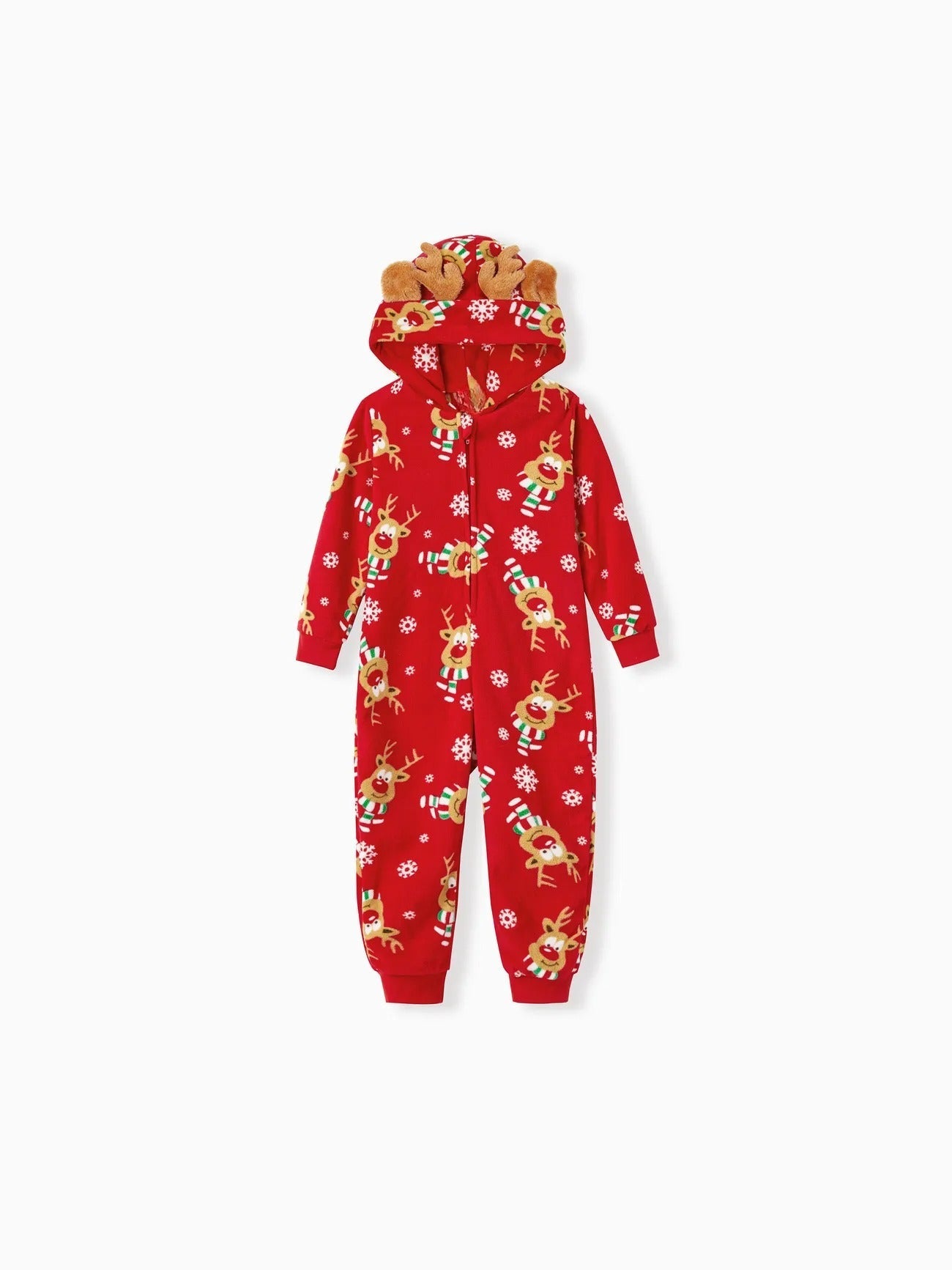 Passendes Familien-Pyjama-Set mit Weihnachtsmotiv und Rentier-Print