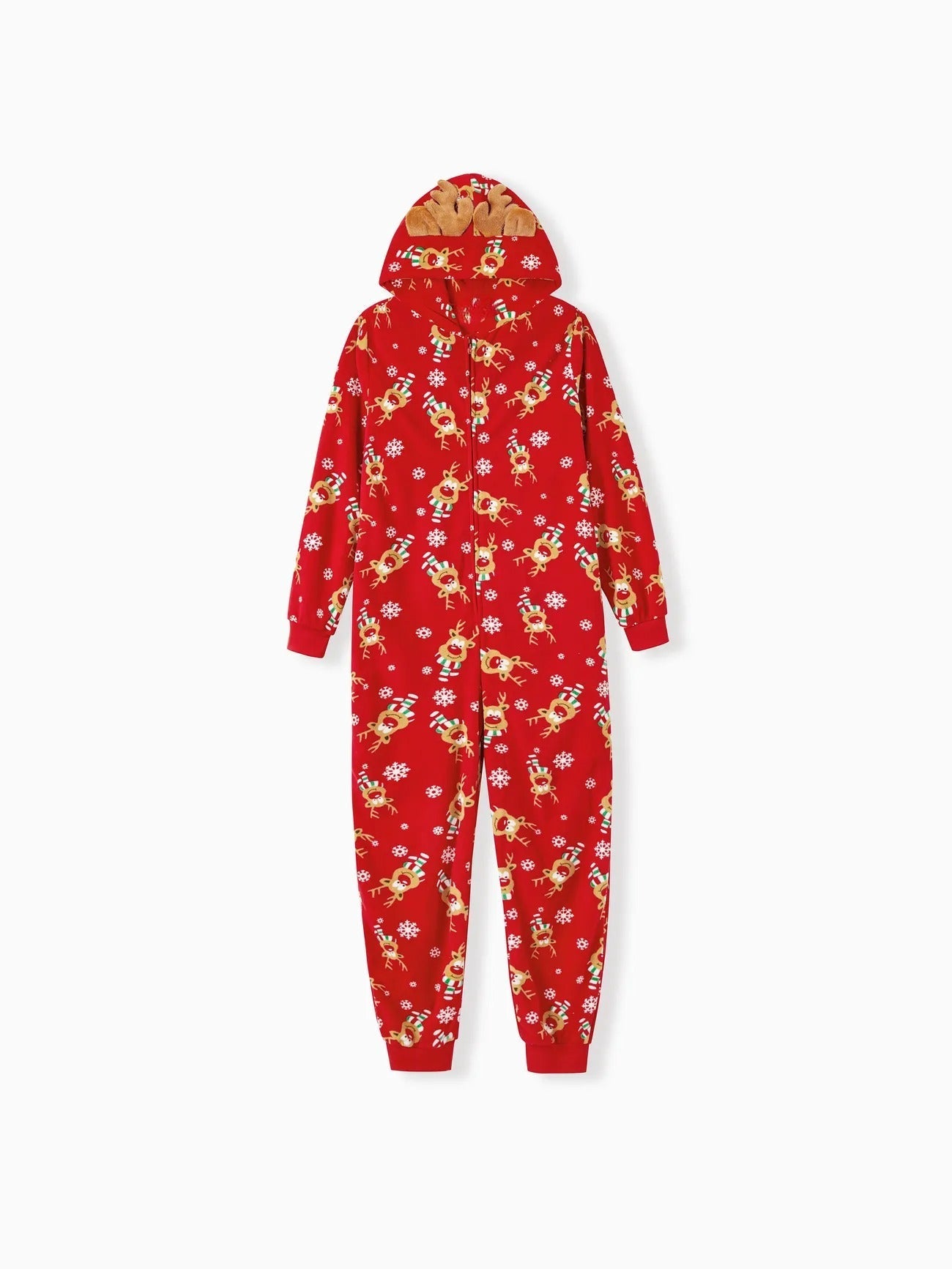 Passendes Familien-Pyjama-Set mit Weihnachtsmotiv und Rentier-Print