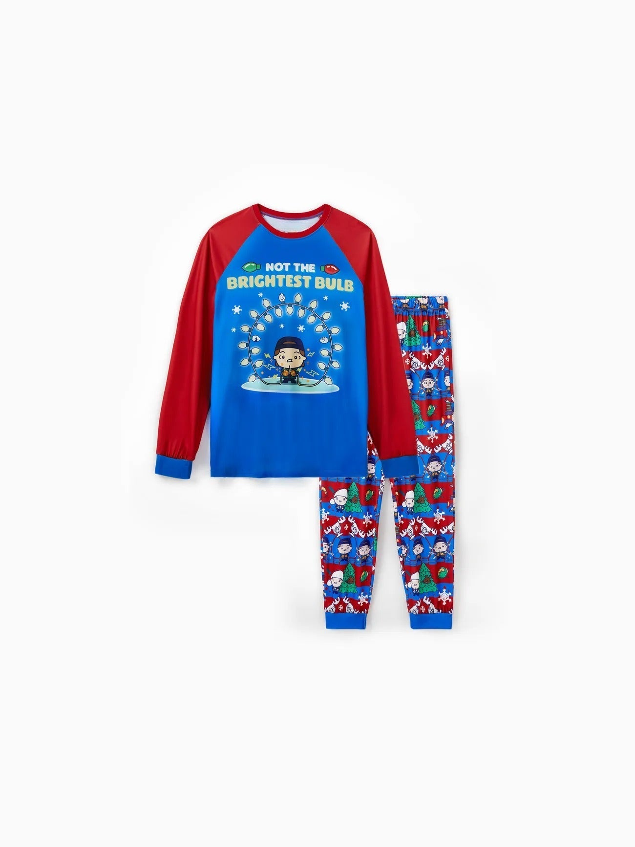 Conjuntos de pijamas familiares con estampado de alce navideño