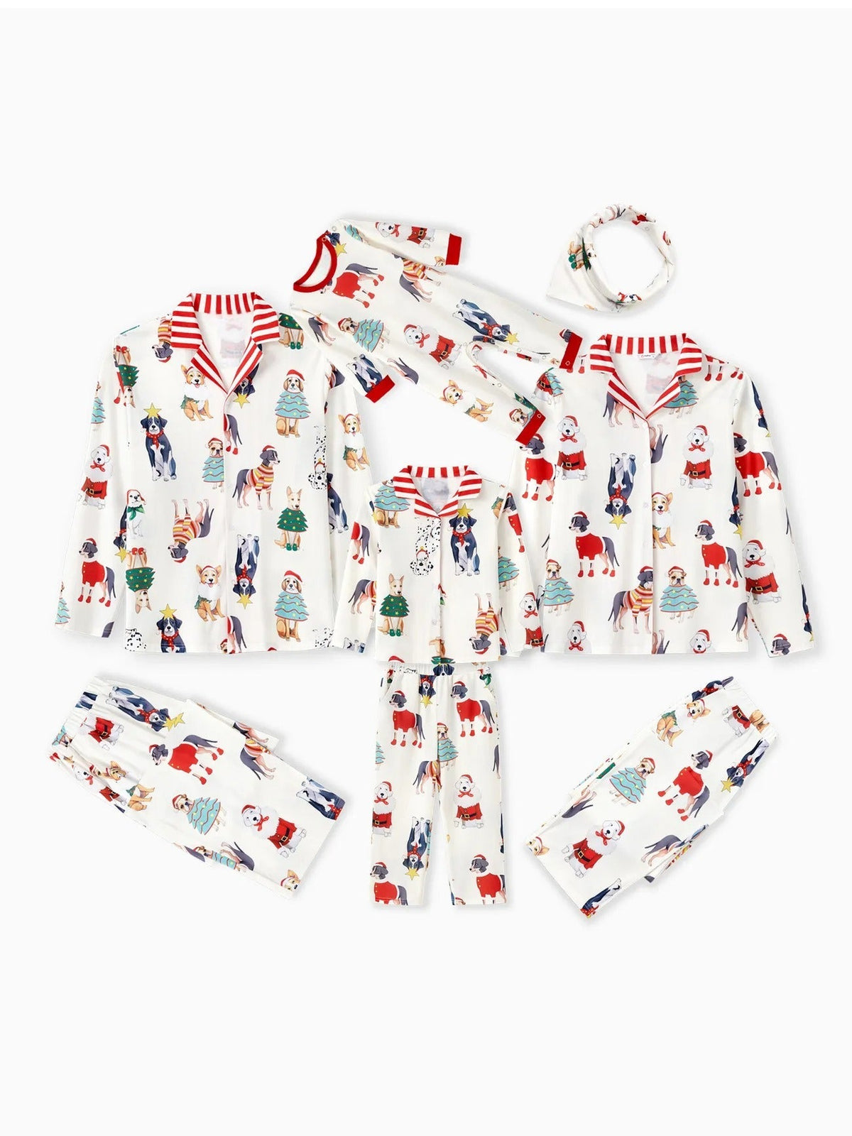 Passendes Familien-Pyjama-Set mit Hunde-Print