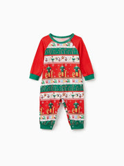 Conjunto de pijama navideño a juego para toda la familia con estampado de elfo 