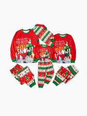 Conjunto de pijama navideño a juego para toda la familia con estampado de elfo 