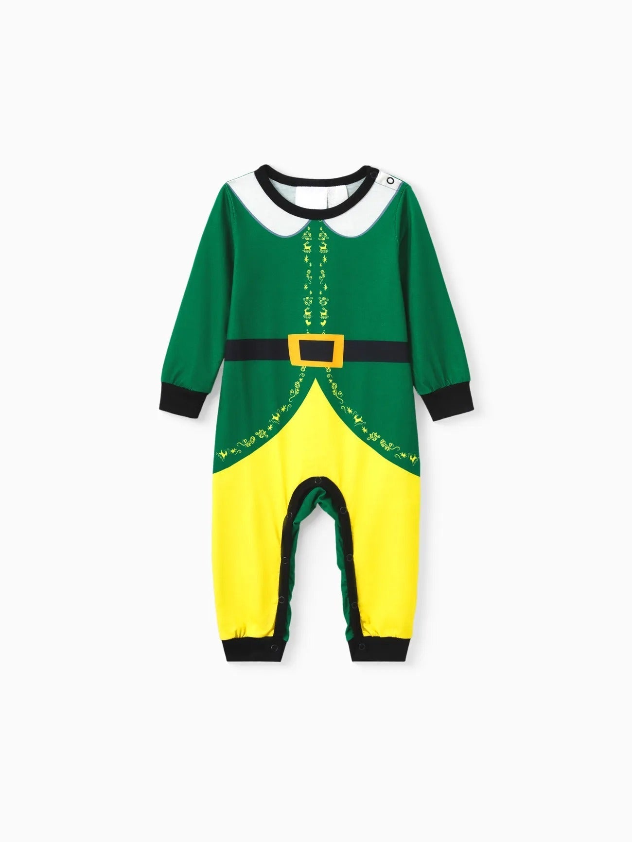 Conjunto de pijama familiar a juego con temática de elfo para Navidad