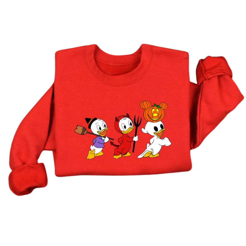 Sweatshirt mit Halloween-Enten-Print im Retro-Stil der 90er