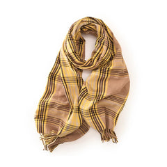 Bufanda de invierno a cuadros de imitación de cachemira