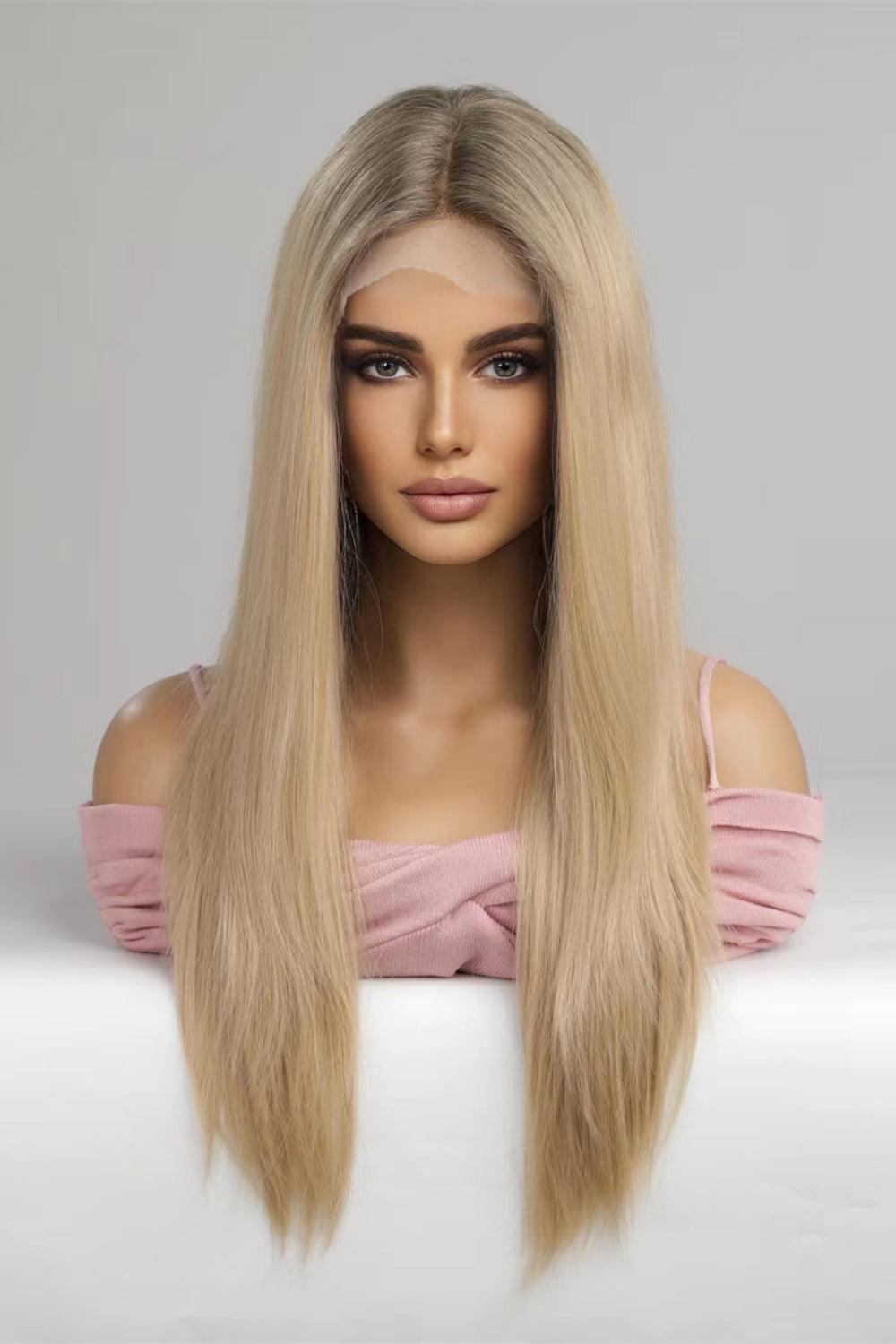 13*2'' Lace Front Perücken Synthetische Lange Gerade 24'' 150% Dichte