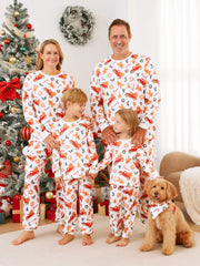 Pyjama-Sets mit Weihnachtsmuster für die Familie mit Taschen