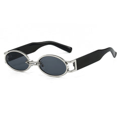 Ovale Steampunk-Sonnenbrille im Vintage-Stil