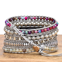 Uhrenarmband aus Naturstein „Purple Emperor Stone“