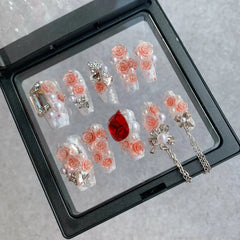 Strass Handgefertigte Nagelaufkleber