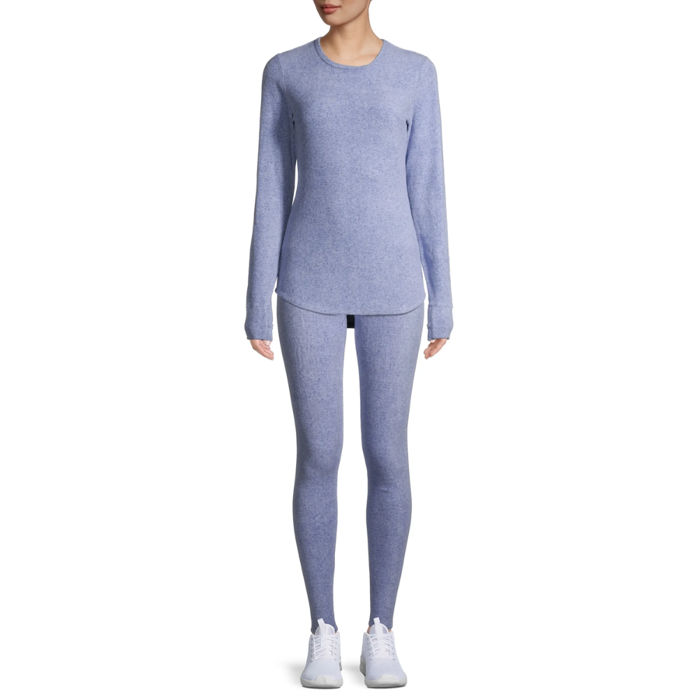 Thermal Stretch Fleece Top With Thumbhole Cuffs