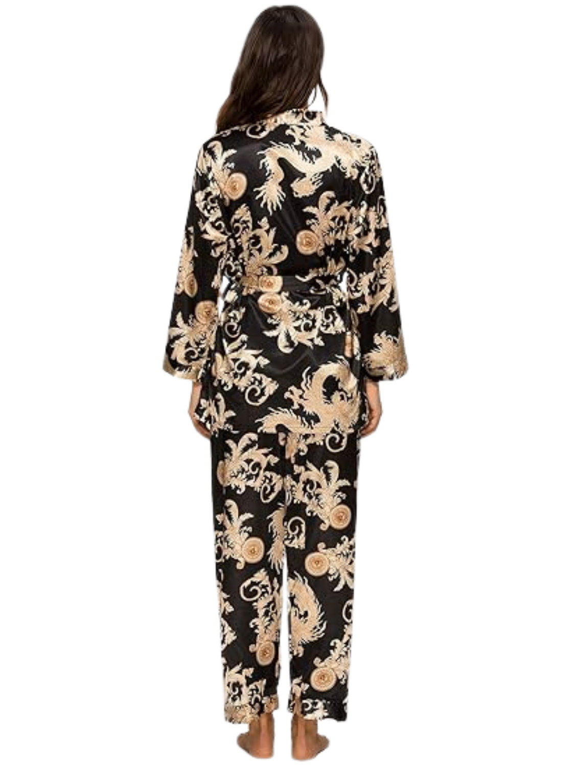 3 Piece Silky Floral Pajama Sets