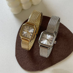 Retro Roman Steel Quartz Watch