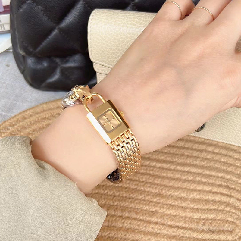 Lock Head Steel Watch Female Small Dial