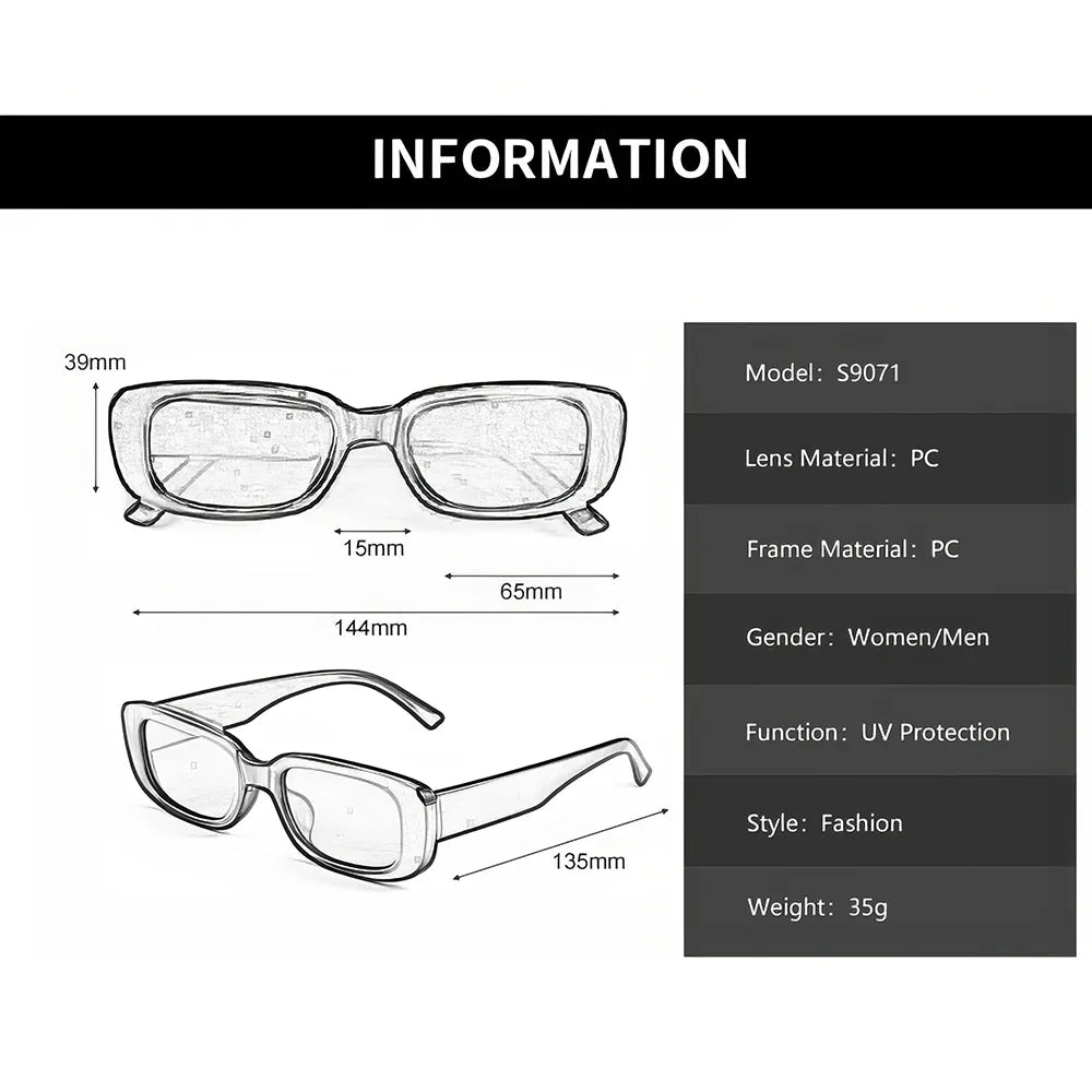 Schicke schwarze rechteckige Sonnenbrille