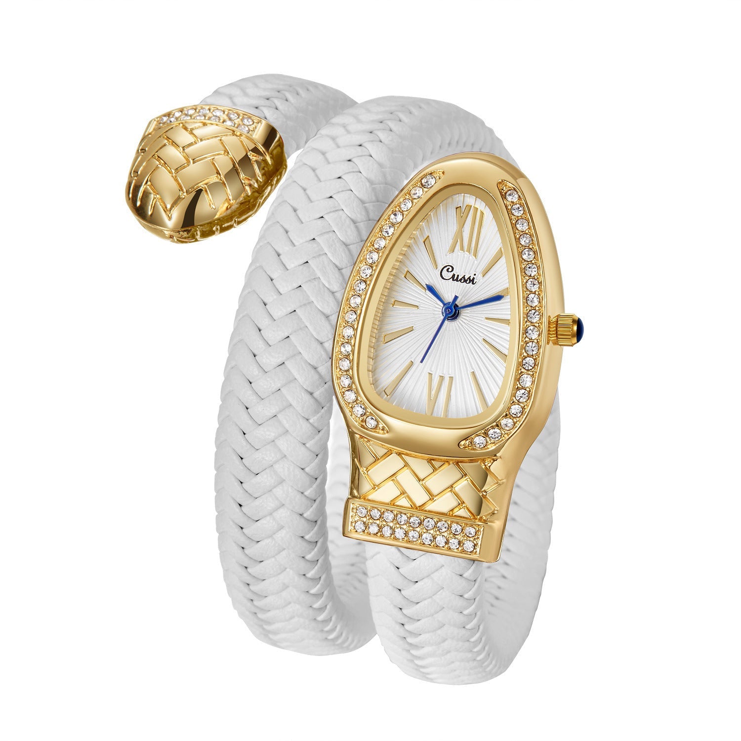 Snake Watch Quartz Watch Diamond Leather Strap
