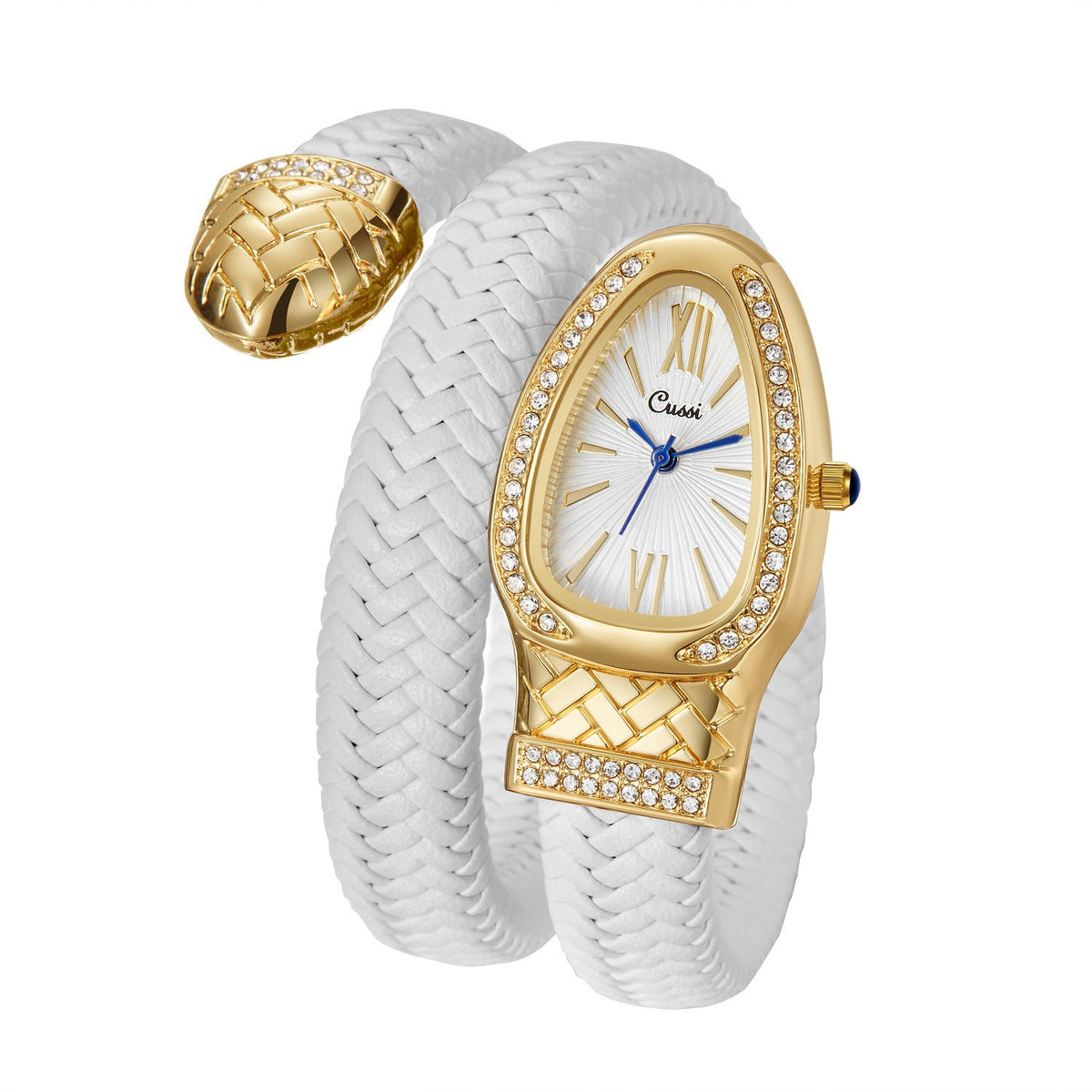 Snake Watch Quartz Watch Diamond Leather Strap