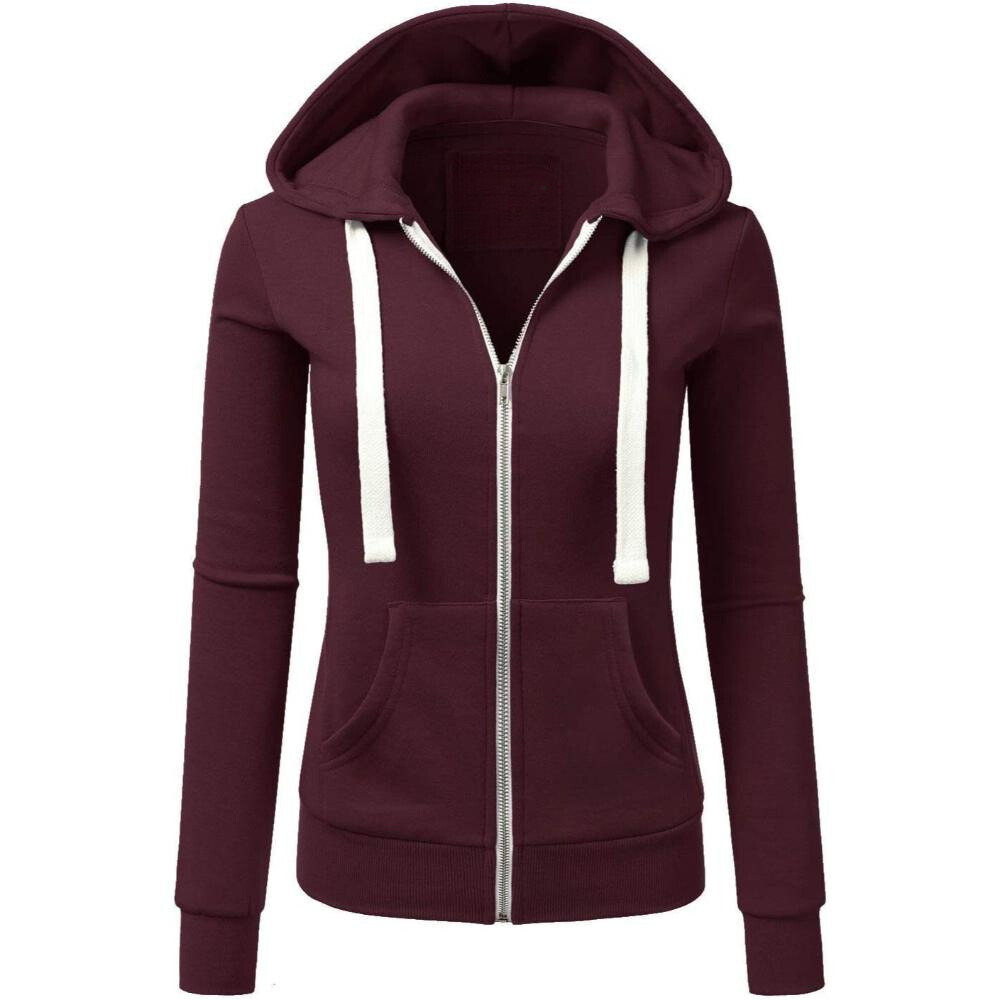 Chaqueta con capucha y cremallera con cordones