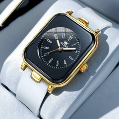 Simple Silicone Band Quartz Watch For Women