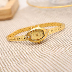 Alluvial Gold Vintage Pineapple Pattern Watch