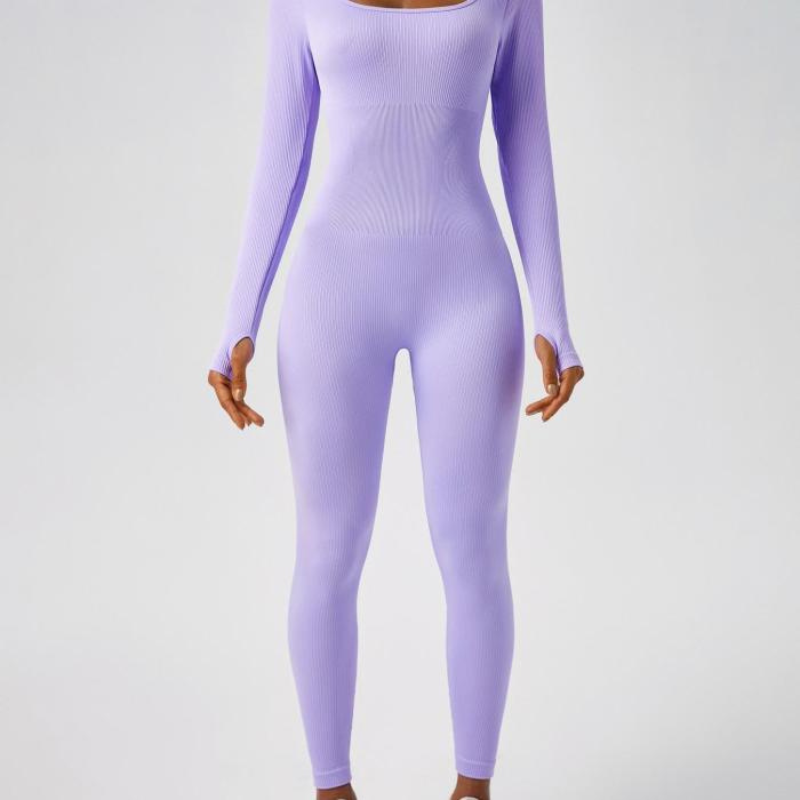 Seamless Full Length Long Sleeve Jumpsuit