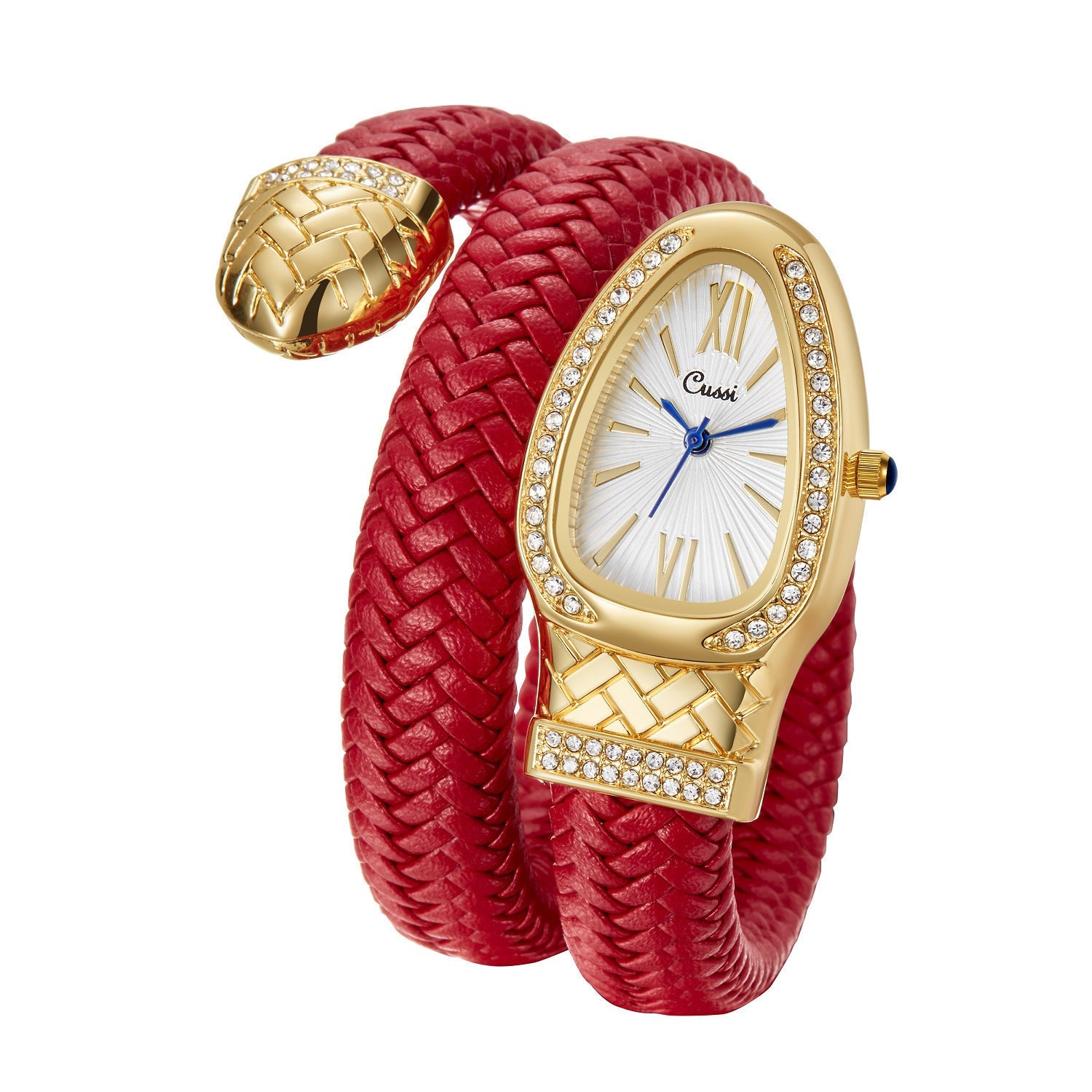 Snake Watch Quartz Watch Diamond Leather Strap