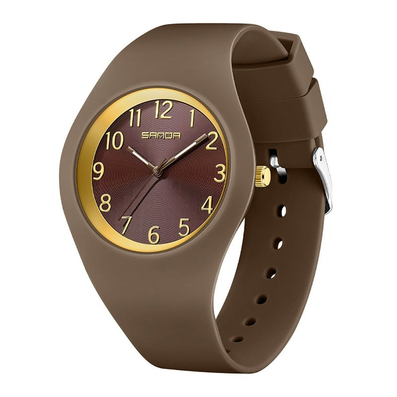 Student Thin And Light Silicone Strap Waterproof Simple Electronic Watch
