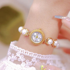 Reloj de pulsera de perlas de lujo BS Light